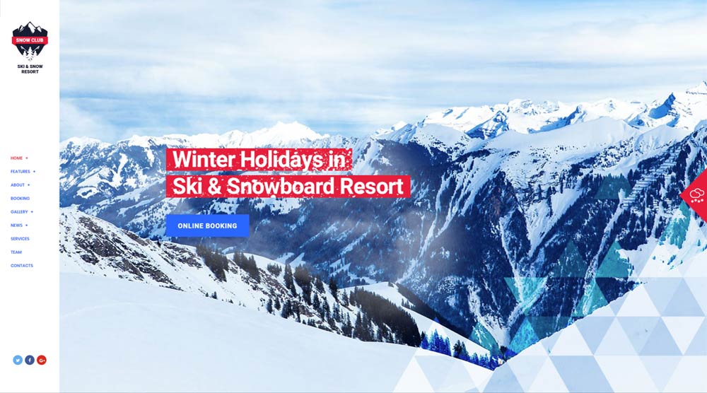 Snow Club WordPress Template