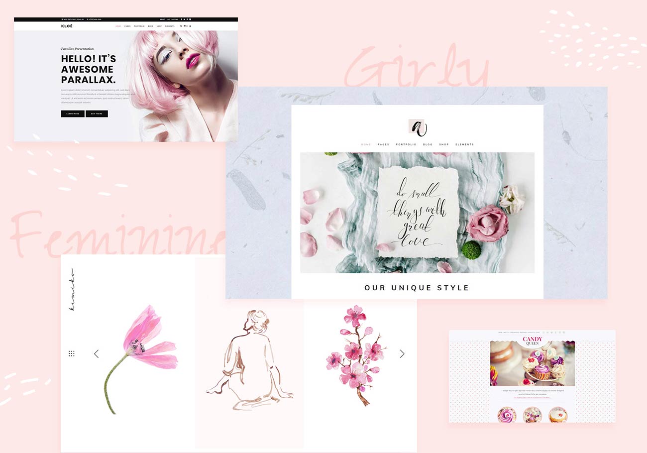 feminine woocommerce themes