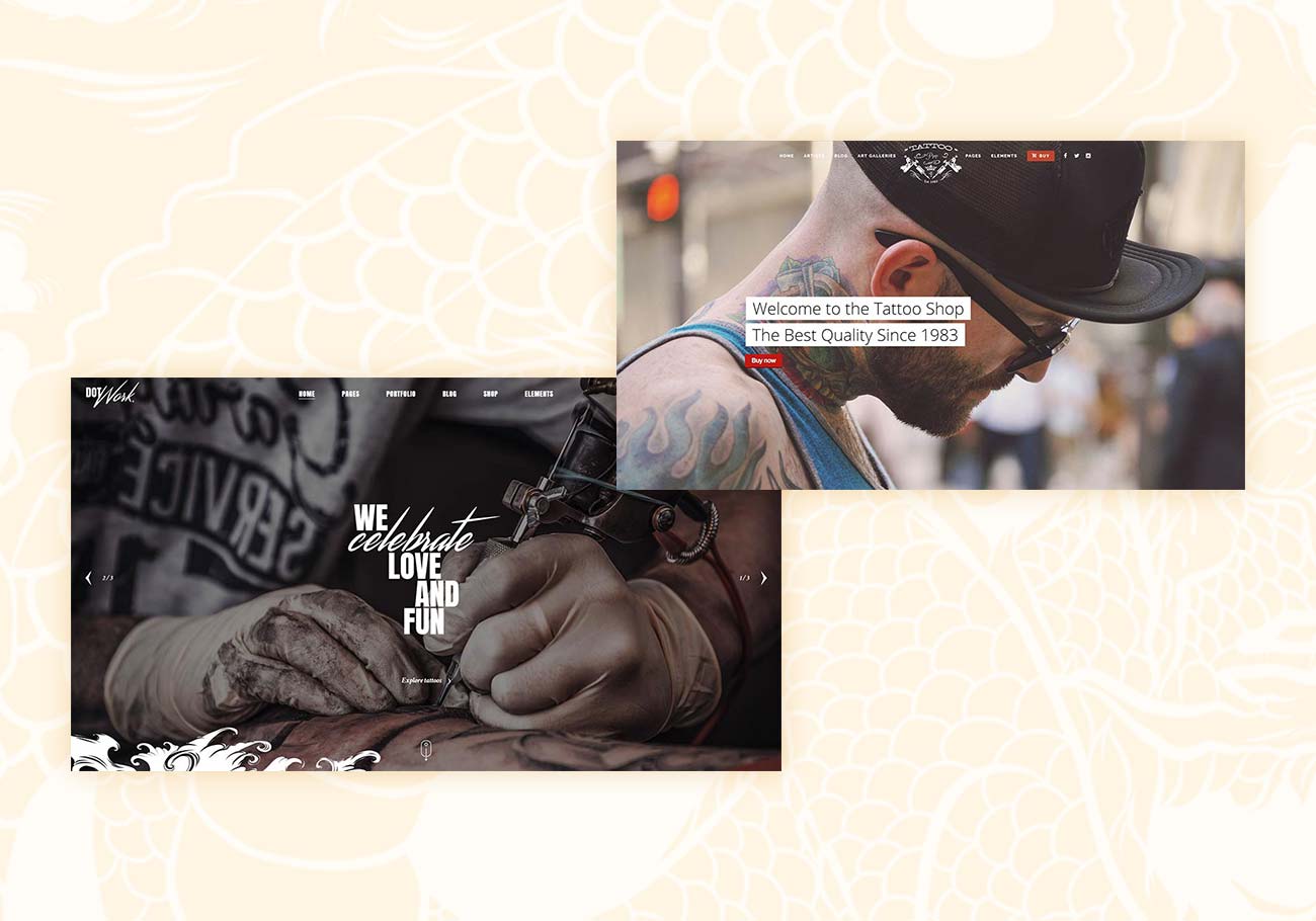 LTheme Tattoo Onepage v2.5.3 - landing theme tattoo parlor with an online  store for WordPress