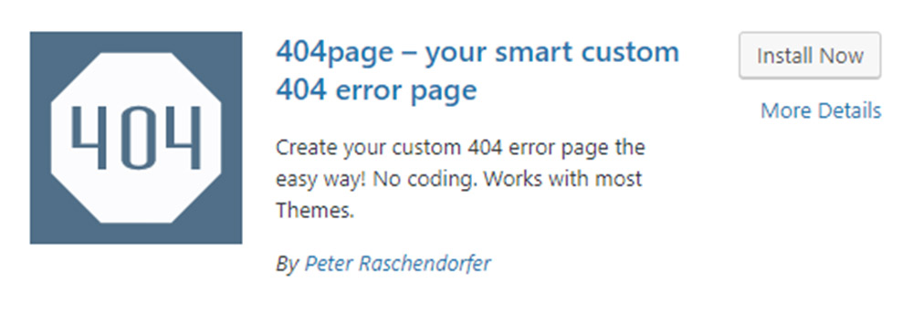 Custom 404 Error Page Plugin