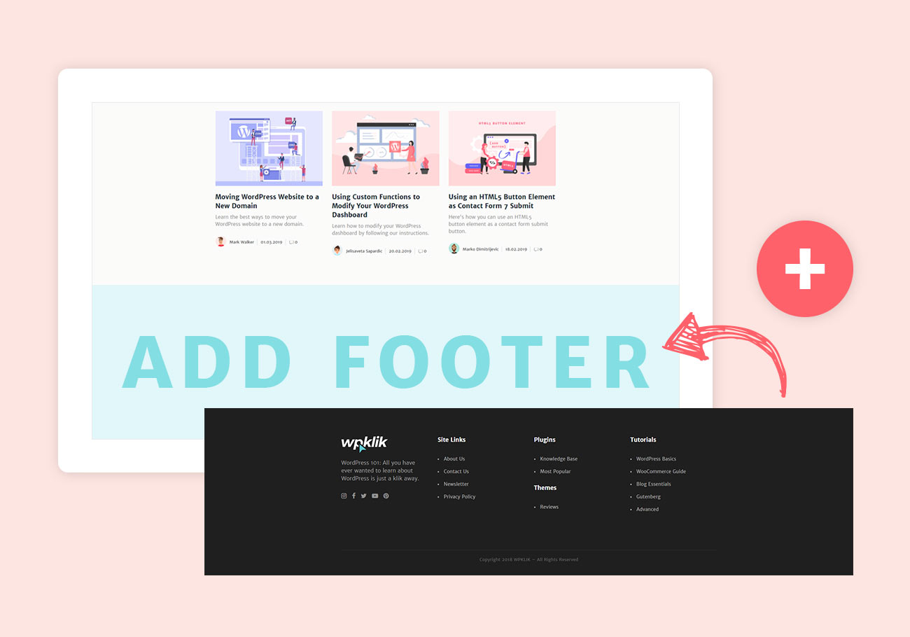 What is footer and how to add it in WordPress