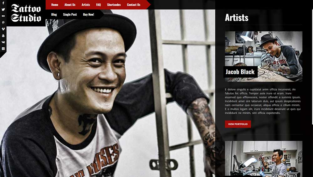 Tattoo Studio Theme