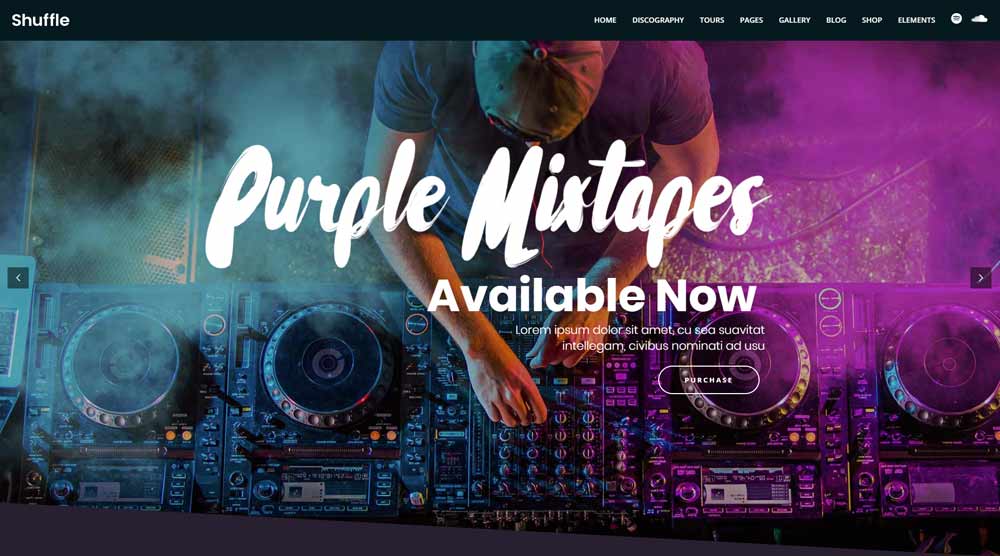 Shuffle Music WordPress Theme