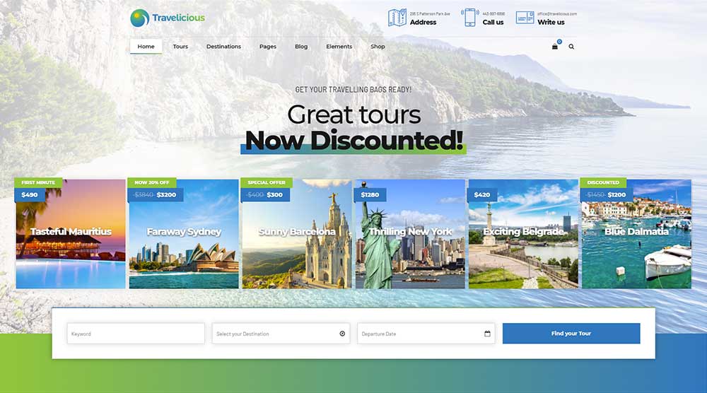 Wordpress theme agency travel Travel Agency