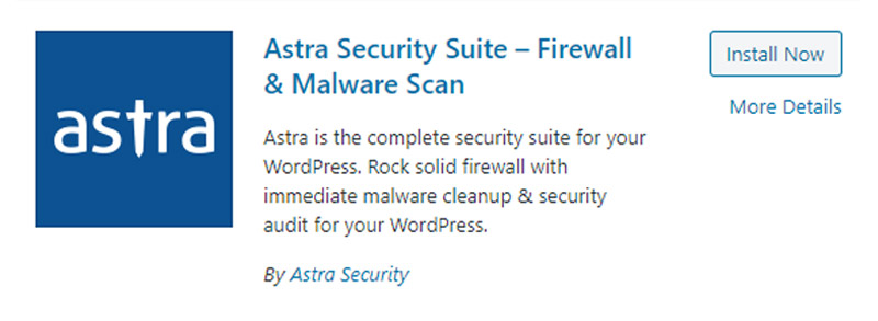 Astra WordPress Security