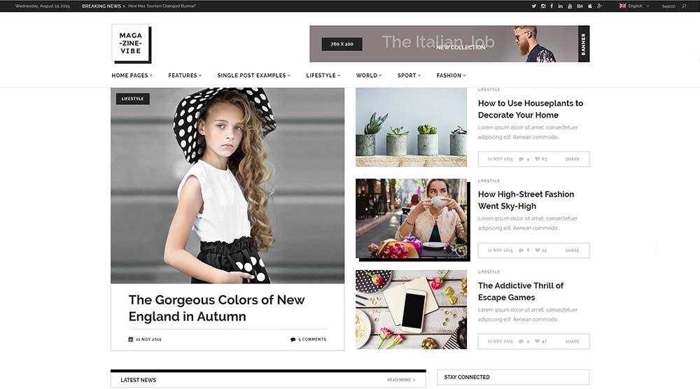 Magazine Vibe WordPress Theme