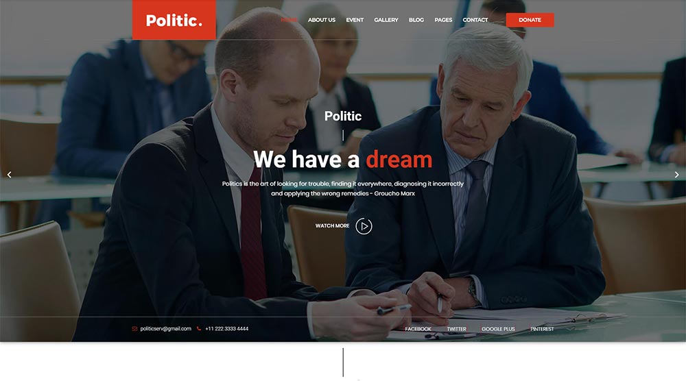 Politic WordPress Theme