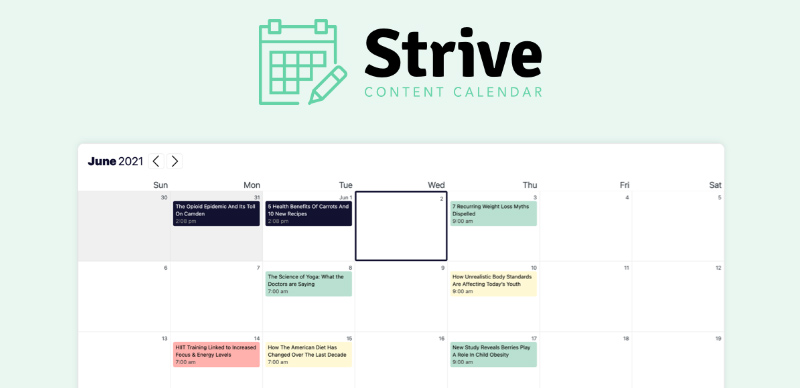 Strive calendar