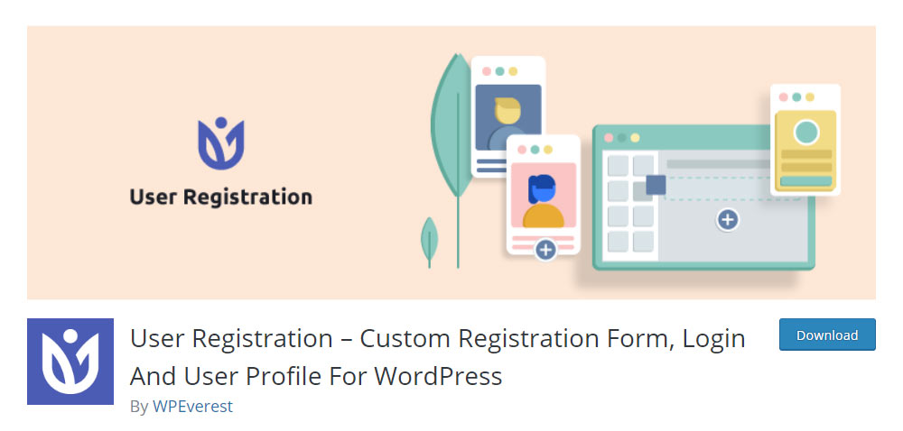 User registration form plugin