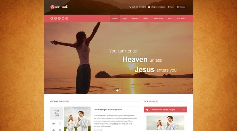 Spiritual WordPress Theme