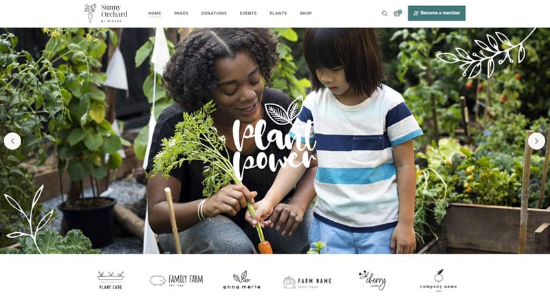 Sunny Orchard WordPress Theme