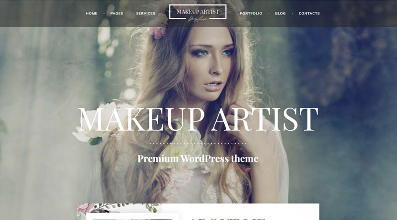 most popular free wordpress makeup artist themes