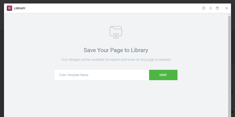 Save your page to library