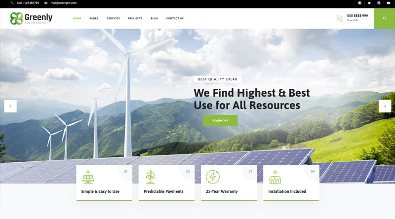 Greenly WordPress Theme