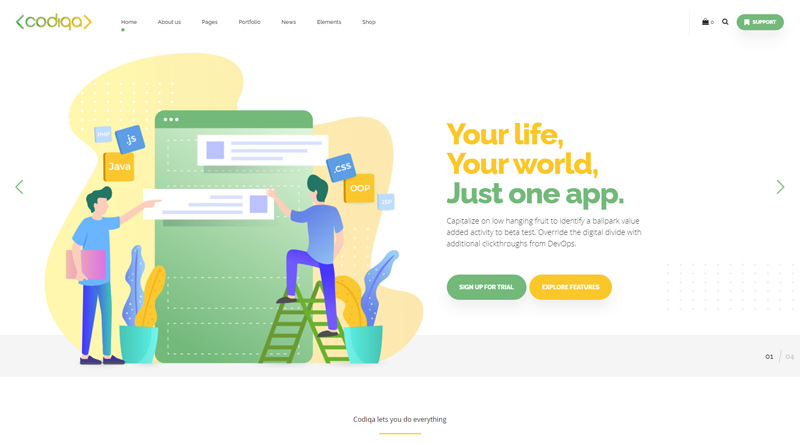 Codiqa WordPress Theme