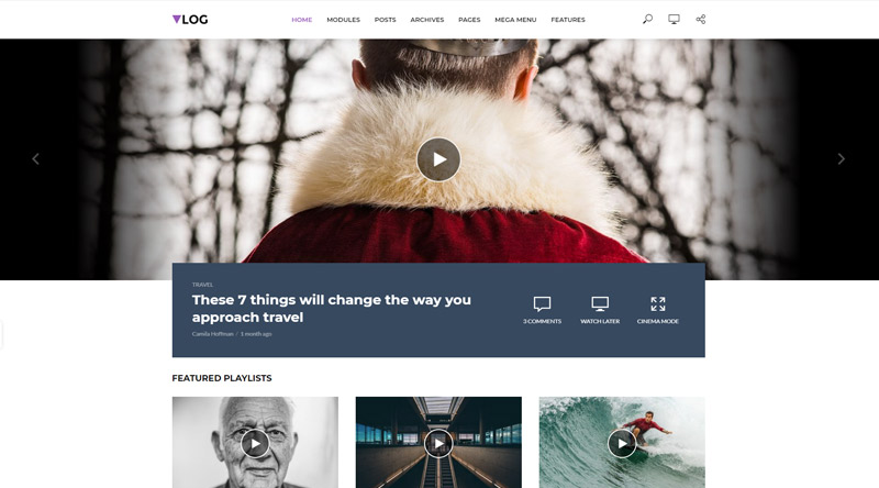 Vlog WordPress theme