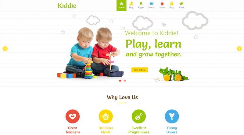 Kiddie Kindergarten WordPress Theme