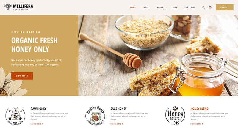 Mellifera Beekeping and Honey Shop Theme