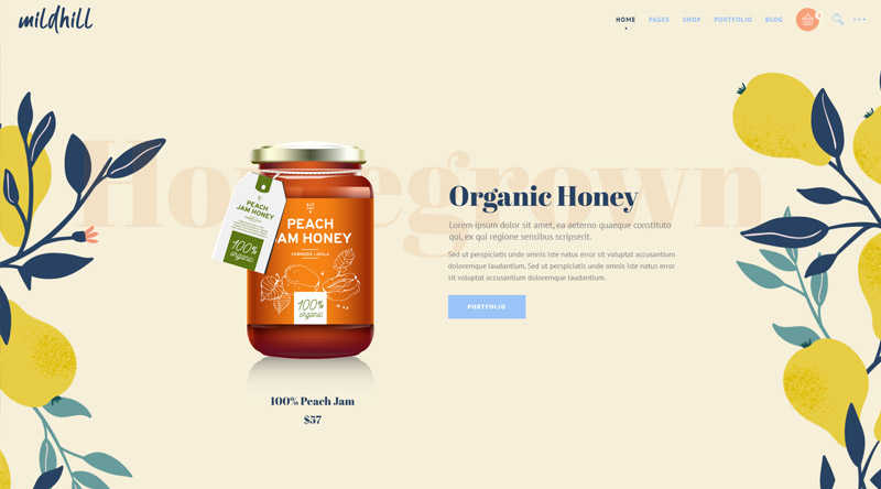 Mildhill Honey WordPress Themes