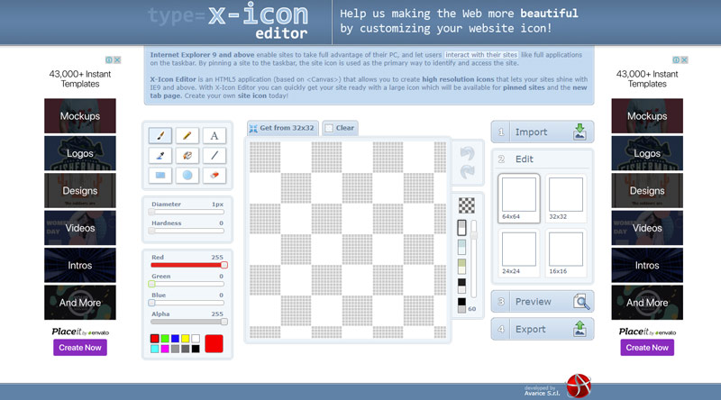 X-icon Editor