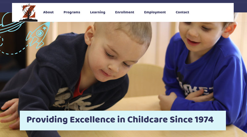 Zearing Child Enrichment Center website