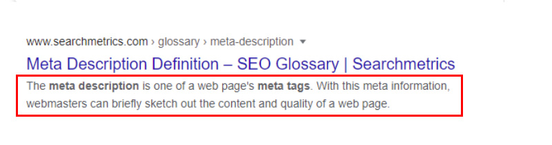 Meta description Example