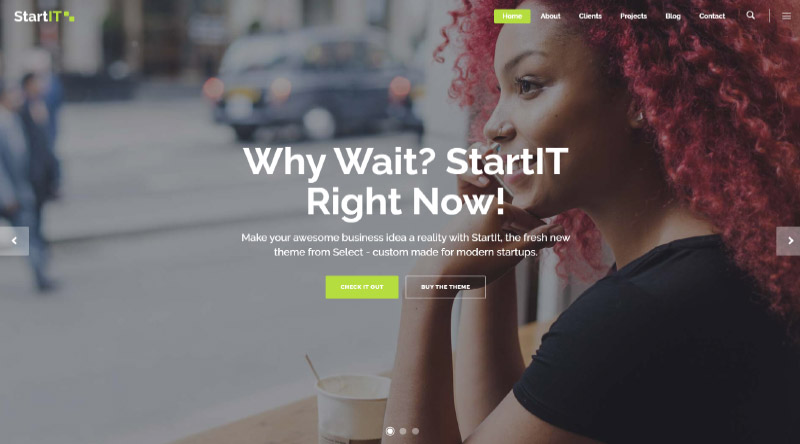 Startit one page WordPress theme