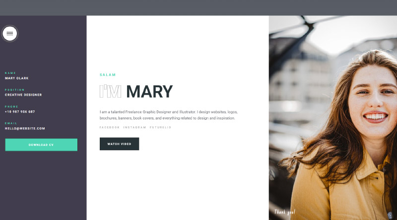 Wavo one page WordPress theme