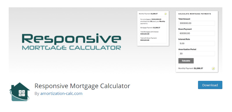 Responsive Mortgage Calculator