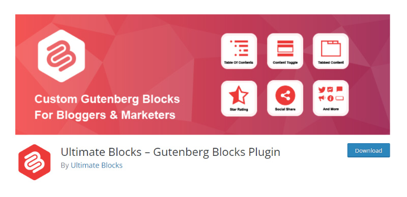 Ultimate Blocks Gutenberg Blocks Plugin