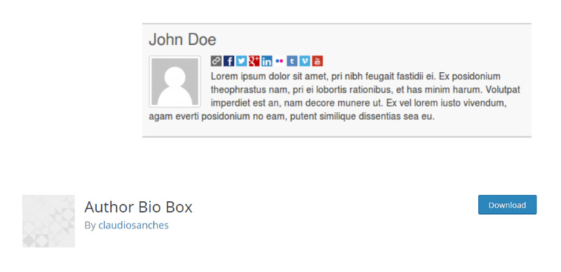 Author Bio Box