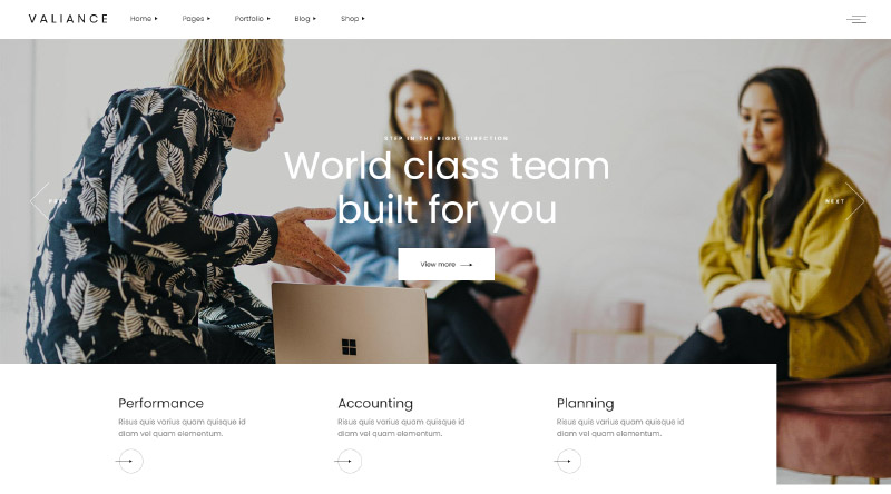 Valiance Consulting WordPress Theme