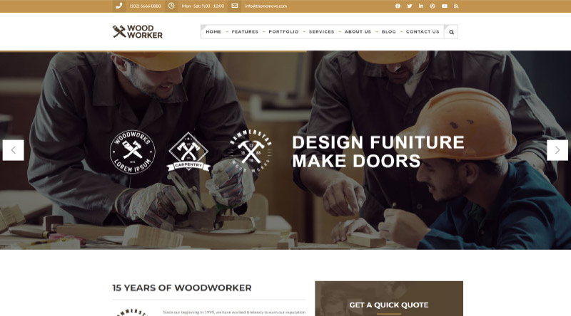 WoodWorker WP Theme