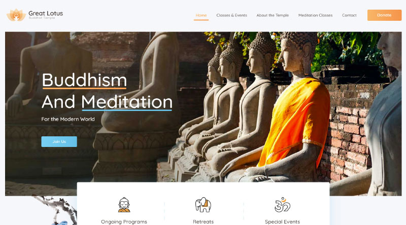 Great Lotus WordPress Theme