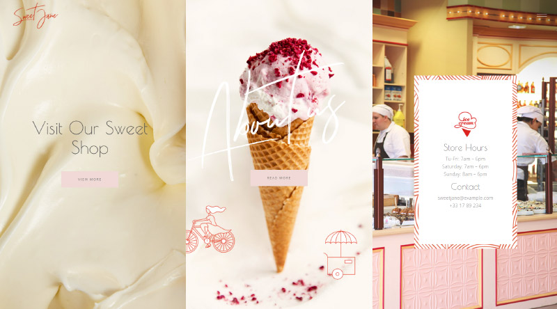 Sweet Jane Ice Cream WordPress Theme