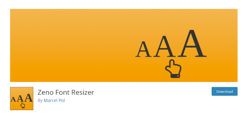 Zeno Font Resizer plugin