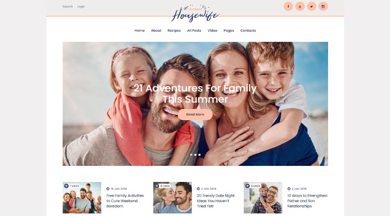 5+ Top Creative Family Website Templates 2023 - WPKlik