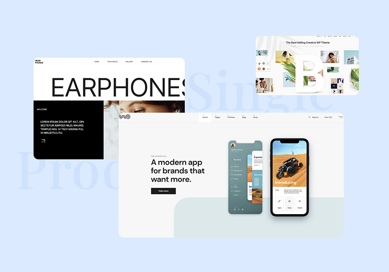 Single Product WordPress Themes with Character