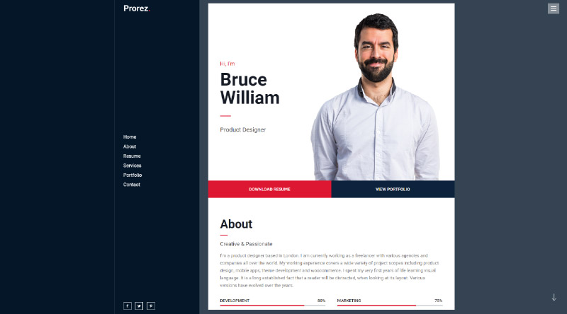 Prorez wordpress theme